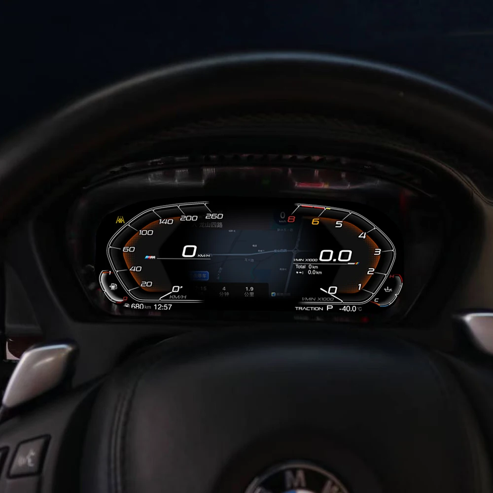 BMW 5 6 시리즈 M5 M6 E60 E61 E63 E64용 LCD 대시보드 디지털 계기판 카플레이 속도계 패널 주행거리계