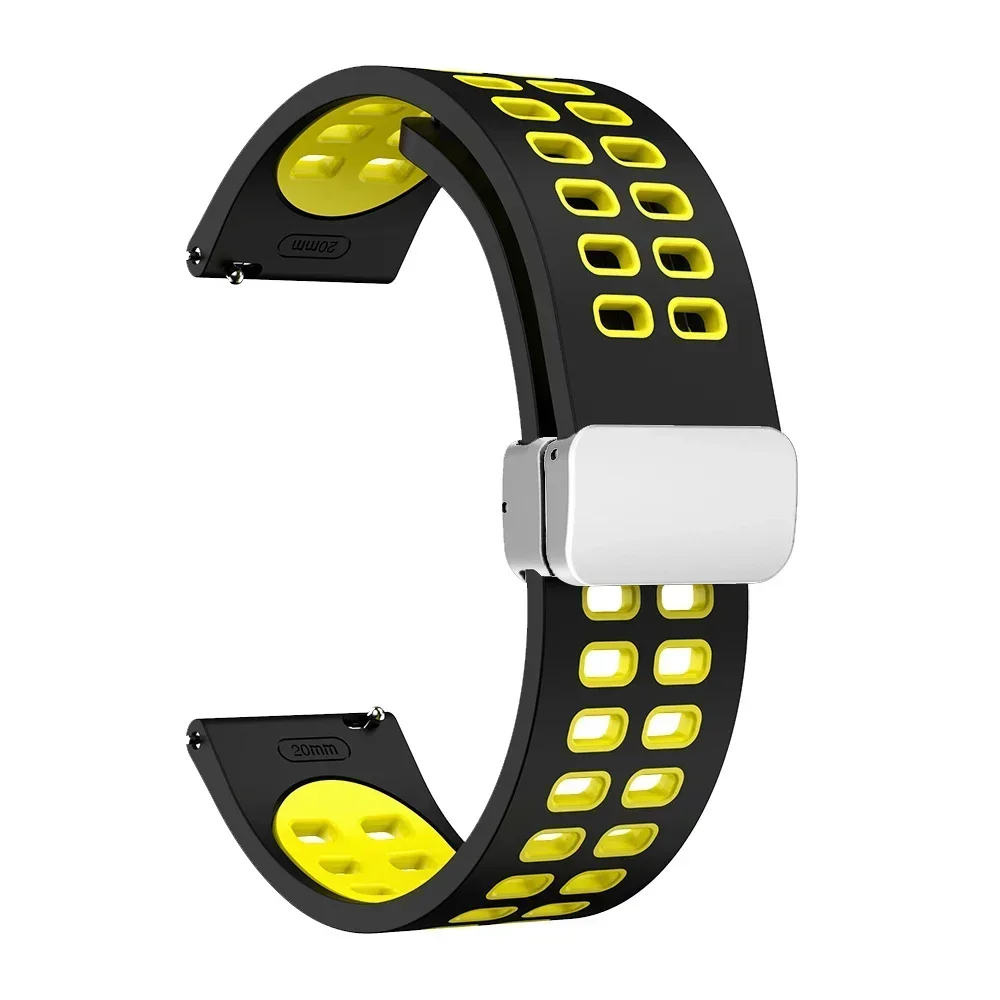 Premium Silicone Magnetic Strap – 20mm/22mm | Universal Fit