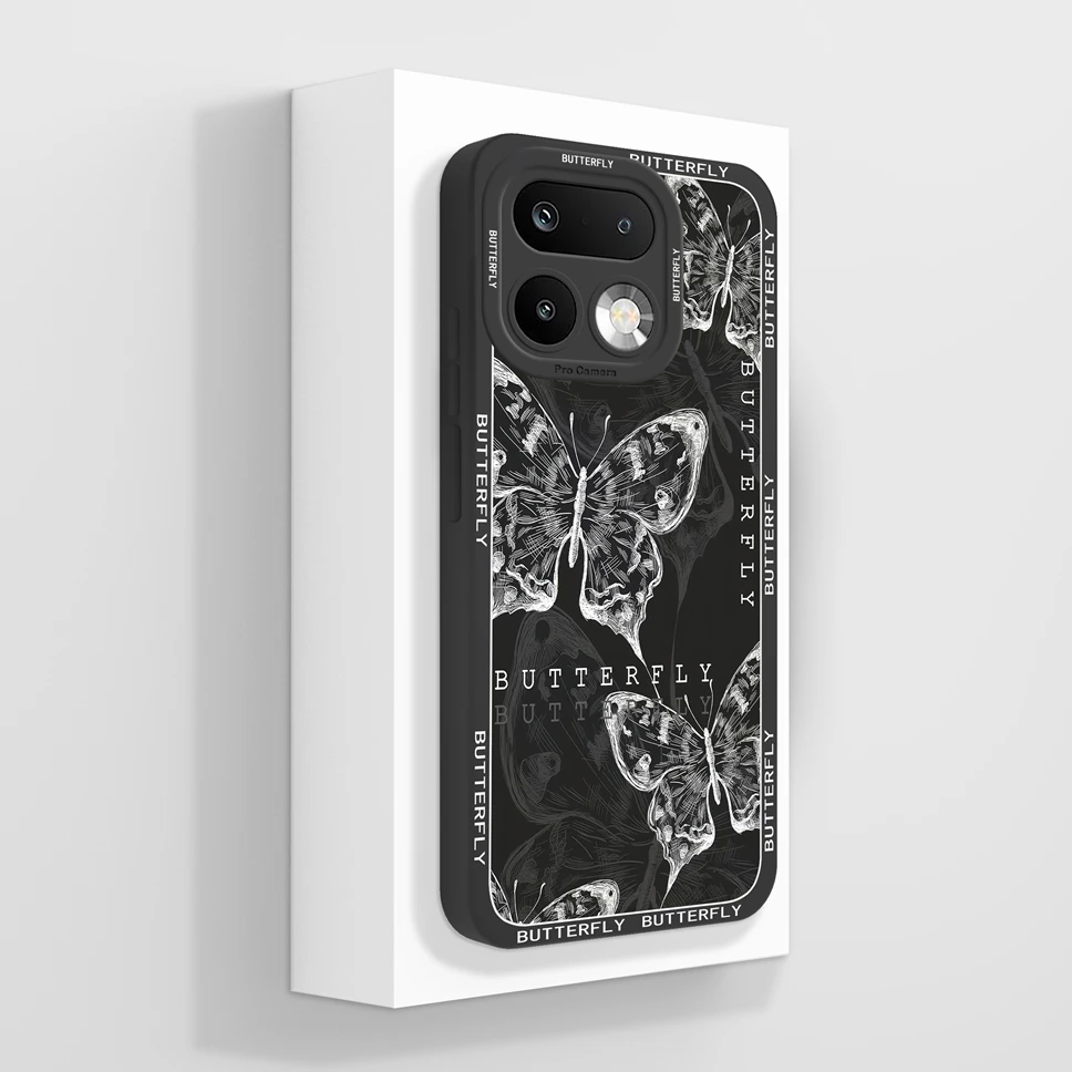 Lovely Cat Pattern Shockproof Full Coverage Liquid Silicone Phone Case