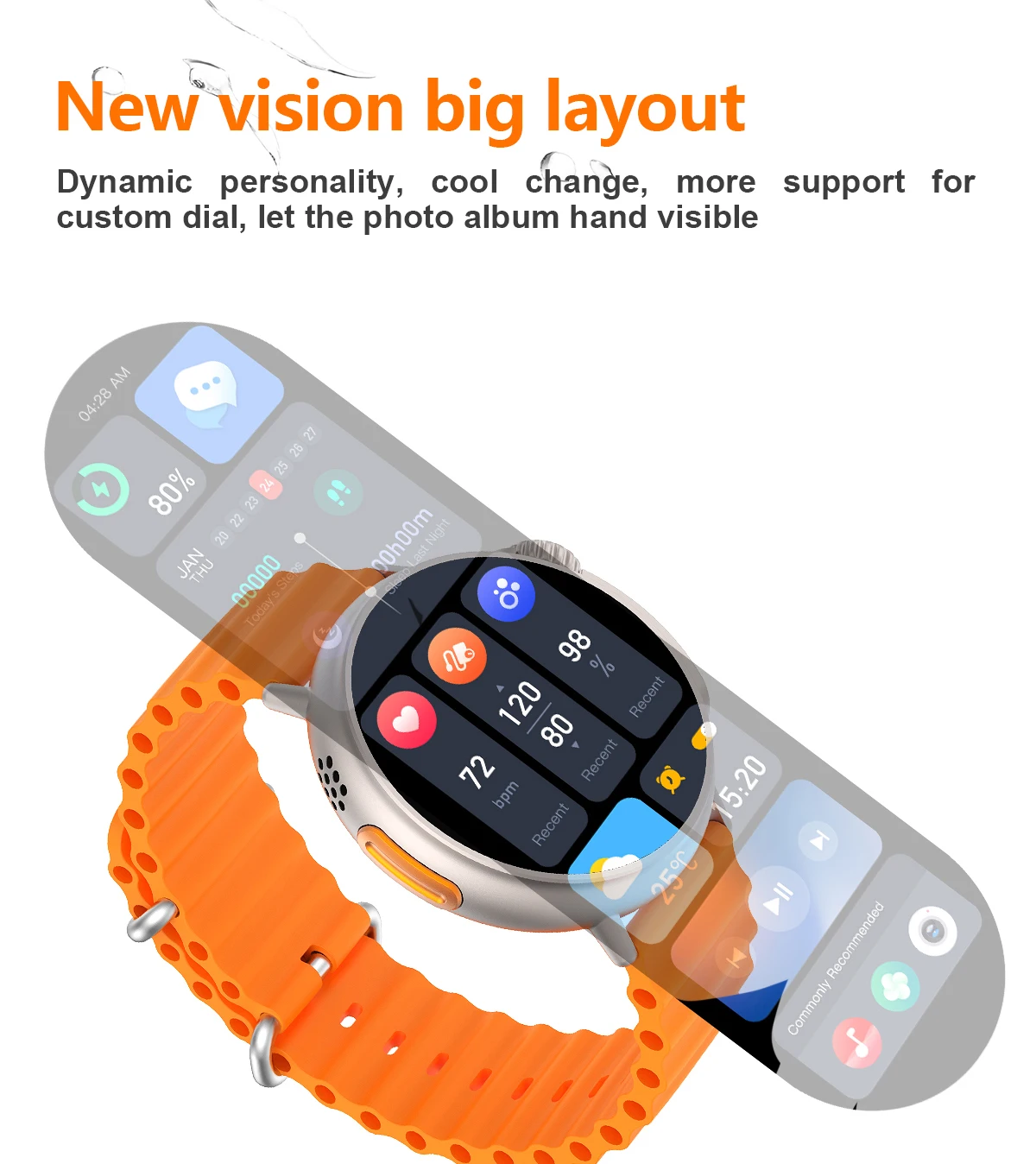 Title 21, Smartwatch con schermo AMOLED da 1.6 pollici a ...