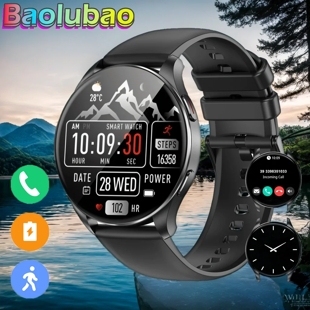 Baolubao Smartwatch Watch Men Women (Answer/Make Calls), 1.43" HD AMOLED Screen, 130+ Sports Modes smart watch for Android IOS