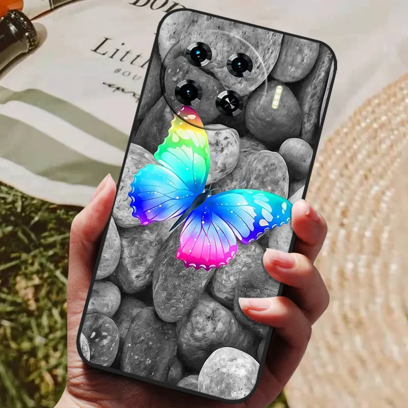 Tecno Spark 20 Pro Plus Black Silicone Case with Lion and Wolf Design