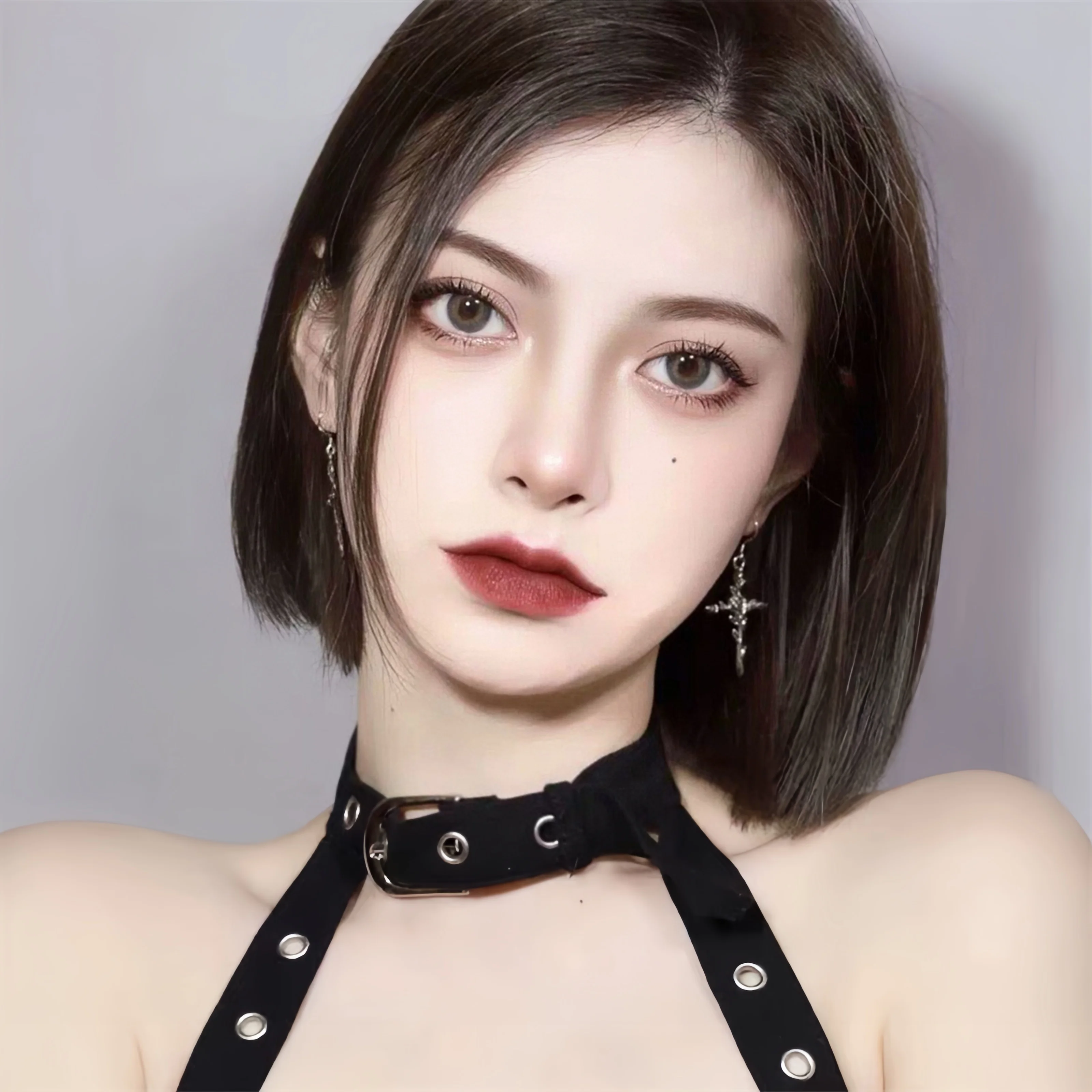 여성용 짧은 머리 보보 헤어 패션 가발, 어깨 길이 합성 섬유, 고온 실크 직조 풀 헤드 커버, 신제품