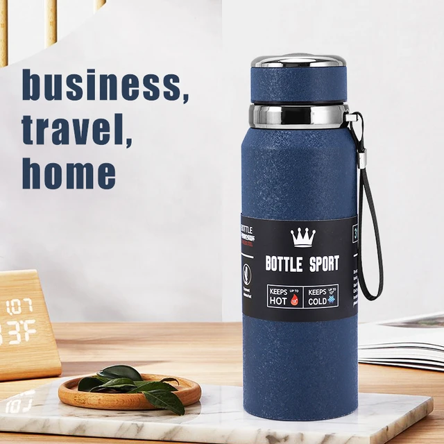 Stainless Steel Thermos Bottle 1000ml Business Vacuum Flask Travel