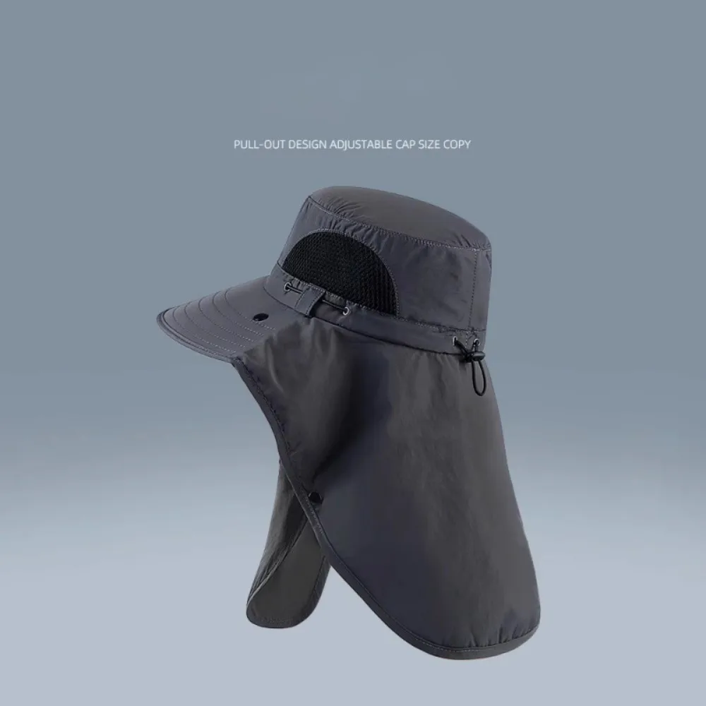 Fishing Hat Men's Sunshade Hat Summer Sunscreen Big Eaves Comprehensive Outdoor Leisure Face Covering Proof Mountaineering Hat