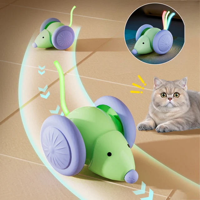 Rechargeable Interactive Cat Car Toy – Smart Electric Teaser for Kittens 1