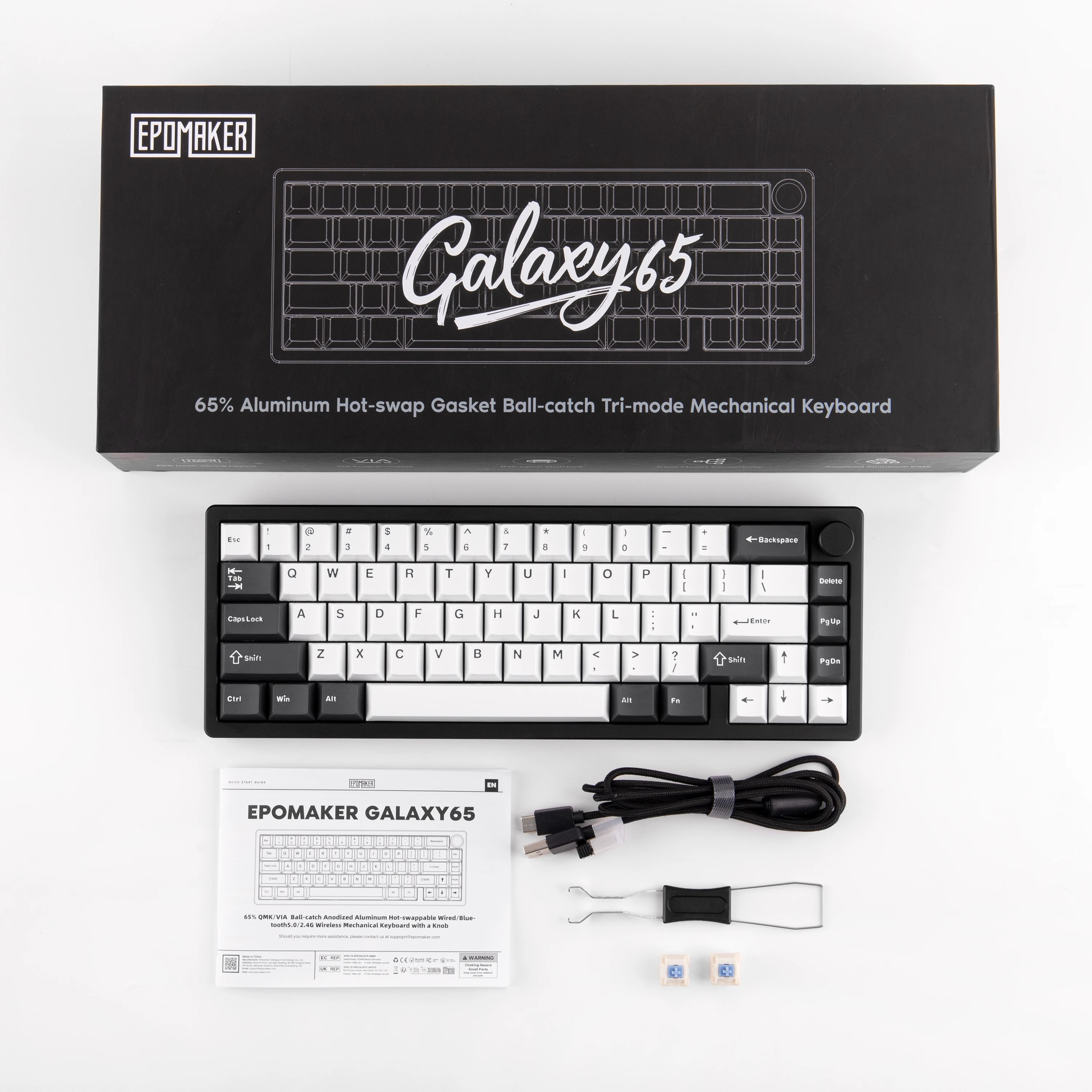 EPOMAKER Galaxy65 VIA 65% US QWERTY Layout Hot-Swap Wired