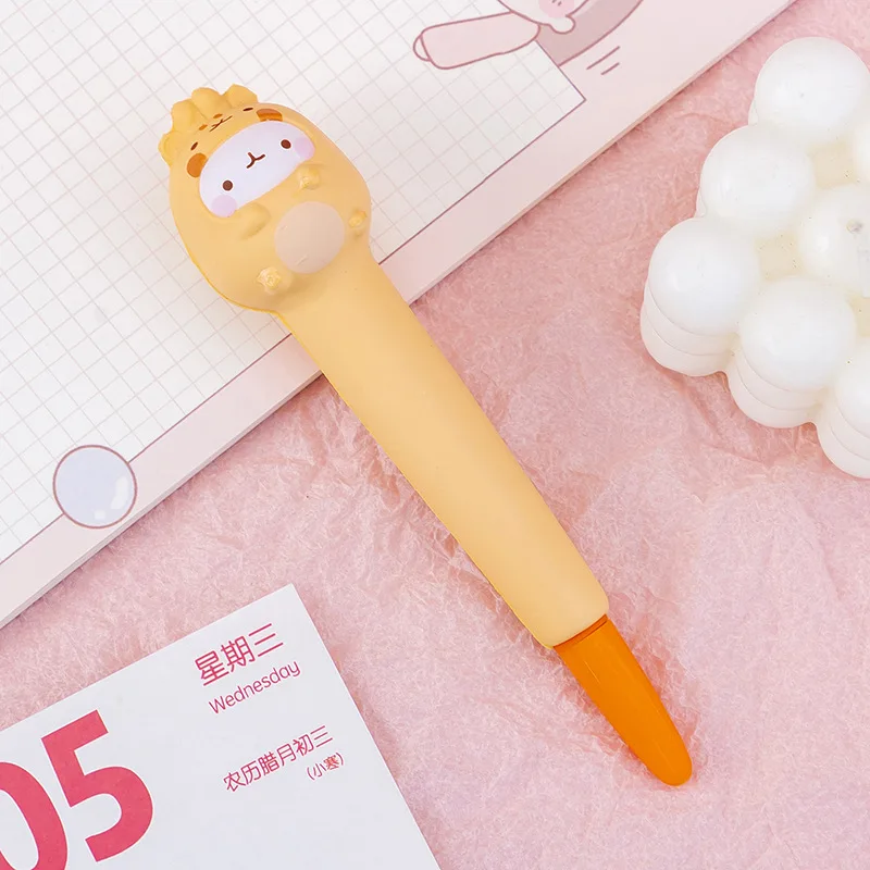 Cute Soft Sponge Pressure Relief Gel Pen Kawaii Pink Pig Cat Paw 0.5mm  Black Ink Gel Pens Kids Toy Pen School Stationery Supply - AliExpress