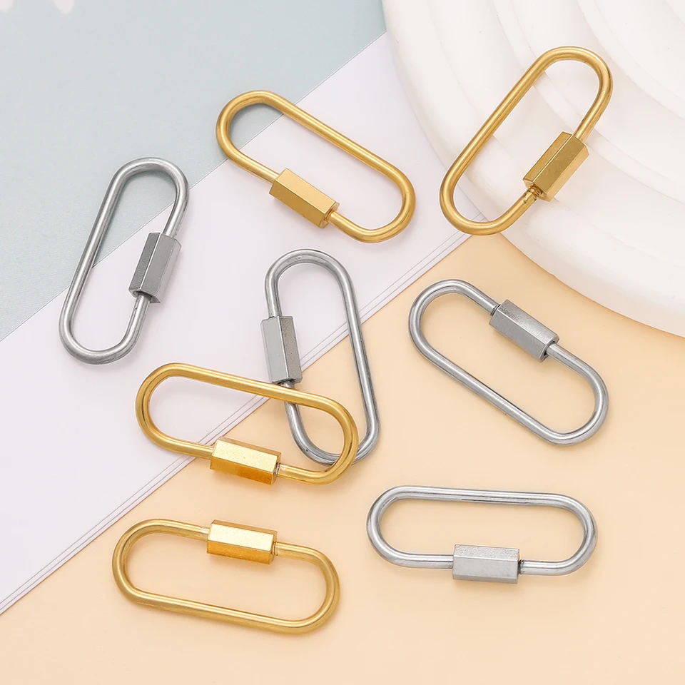 Stainless Steel Gold U Shape Carabiner Clasp Connectors