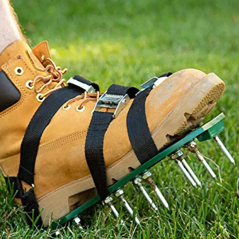 Lawn Aerator Shoes Garden Spikes Lawn Loosening Shoes bing Buckles