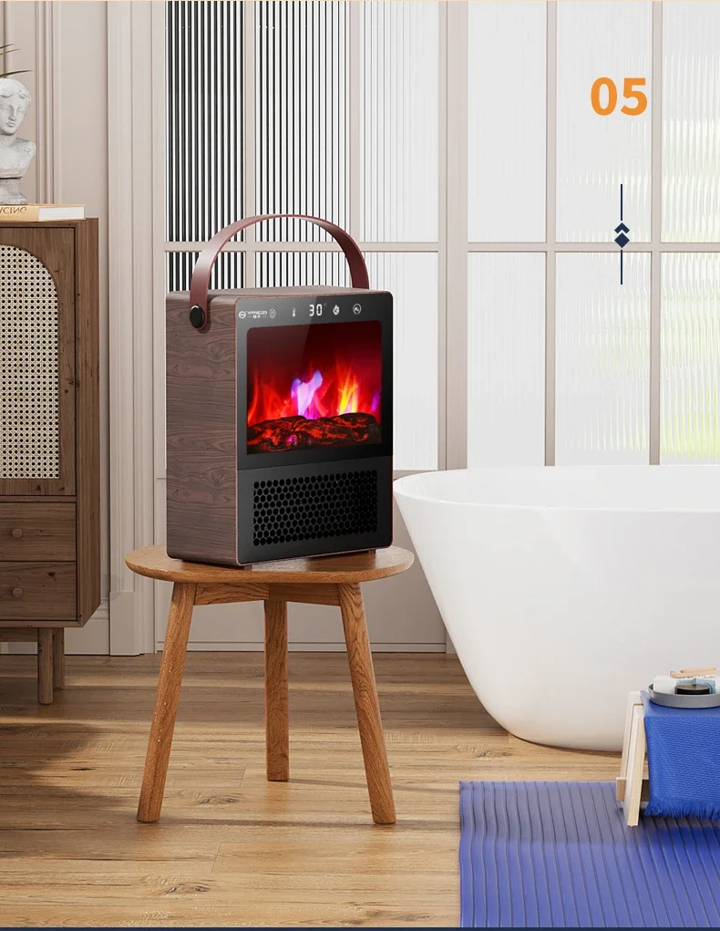 S251d443184dd4a8e9aba041237ec0b38c 220V fireplace heater, household electric heater, living room, bedroom, fast heating and energy-saving heater Mallzona