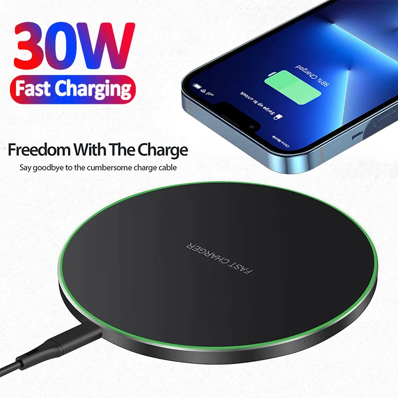 15w Wireless Charger Pad For Iphone 14 13 12 11 Pro Xs Max Induction Fast Wireless Charging