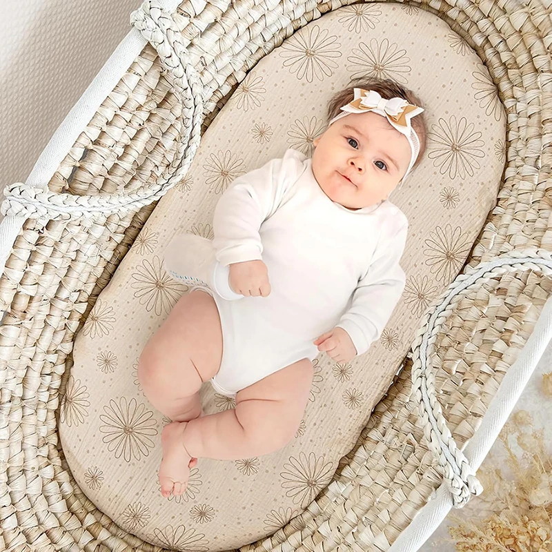 Soft & Breathable Muslin Bassinet Sheets