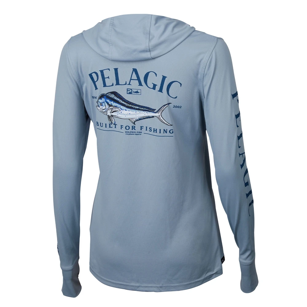 PELAGIC Women Hooded Fishing Shirts Summer Long Sleeve Performance