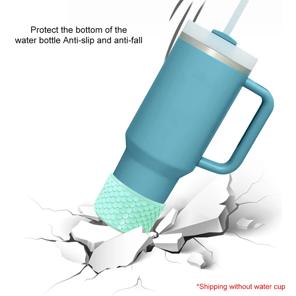 Mermaid Silicone Boot Wear Resistant Protective Cover Anti-Slip Water Bottles Bottom Sleeve for Stanley 40oz Tumbler Accessories