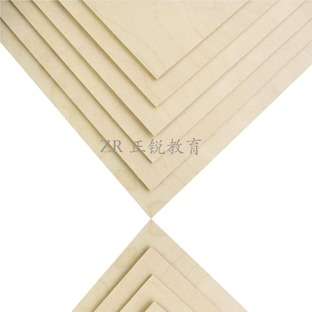 ORTUR 10PCS Basswood Sheets Unfinished Plank Board Wooden Plywood