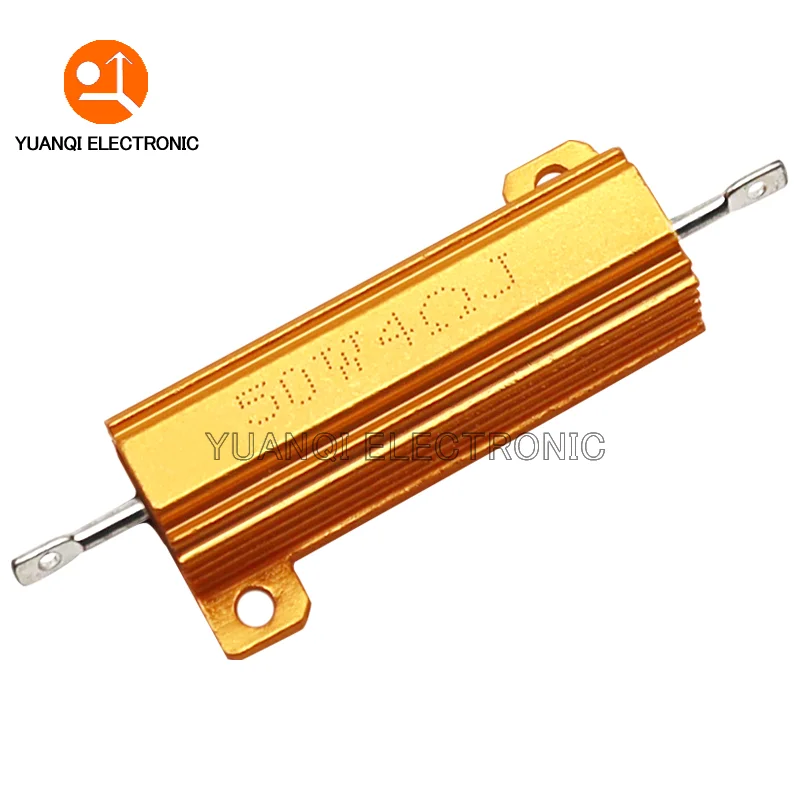 50W 100W Aluminum Power Metal Shell Case Wirewound Resistor 0.01R ~ 100K 1 4 6 7 8 10 20 200 500 1K 3.3K 10K ohm resistance RX24 image_2