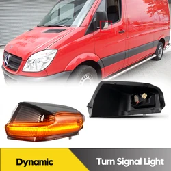 2Pcs Canbus LED Dynamic Side Mirror Lights Turn Signal Blinker Lamps For Mercedes Benz Sprinter W906 Volkswagen Crafter 06-2021