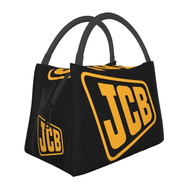 

Custom JCB Lunch Bag Men Women Warm Cooler Insulated Lunch Boxes for Office Travel