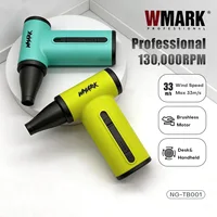WMARK Sèche Cheveux sans fil Professionnel Sèche Cheveux Aspirateur Puissant Souffleur de poussière Sans fil Sèche-cheveux 130 000 tr/min Moteur sans balais Voyage Appareil de maison et d'extérieur NG-TB001 1