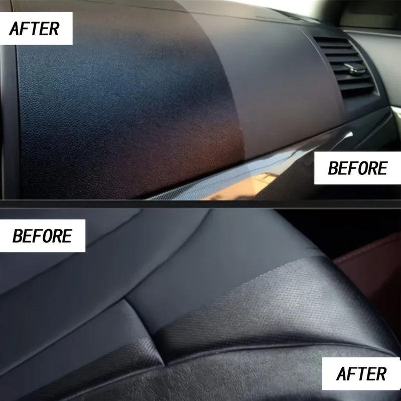 Car Interior Plastic Renewal Paste - Removes Scratches/Oxid, Restores Shine for Dash/Seats with UV Protect, Long-Lasting Shine 5