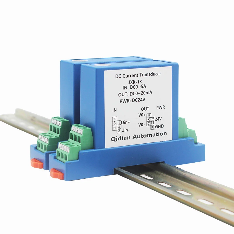 DC Current Transmitter Transducer 0-1A 2A 5A 10A Amper Meter Monitor Analog 4-20mA Output Current Sensor
