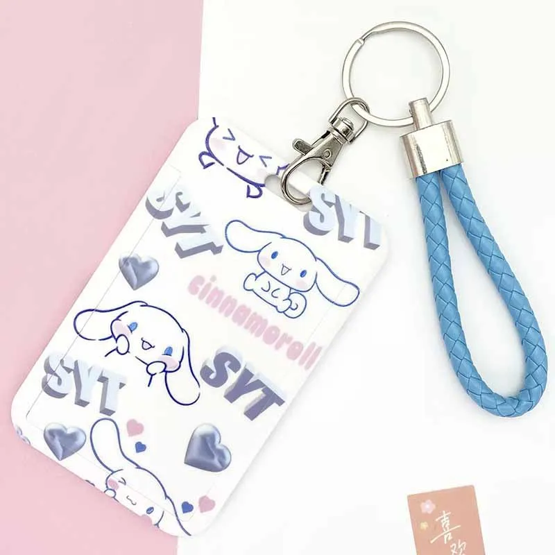 

Sanrio BabyCinnamoroll Kuromi ID Card Holder Lanyards Simba Men Neck Strap Credit Card Case Boys Badge Holder Retractable Clip