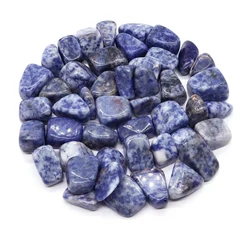Wholesale Natural Ocean Blue Obsidian Tumbled Stones - Healing Energy Crystals for Home Decor and Aquarium Display (Blue Spot Jade)