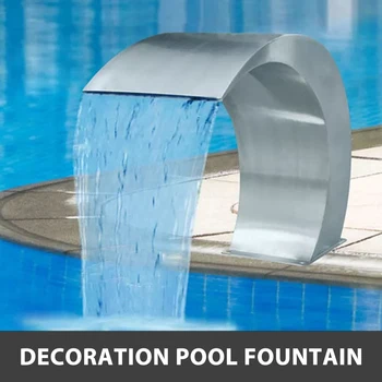 VEVOR 60x30cm/40x20cm Pool Fountain Waterfall Stainless Steel Fountain Pond Garden Swimming Feature Decorative Hardware Faucet 4