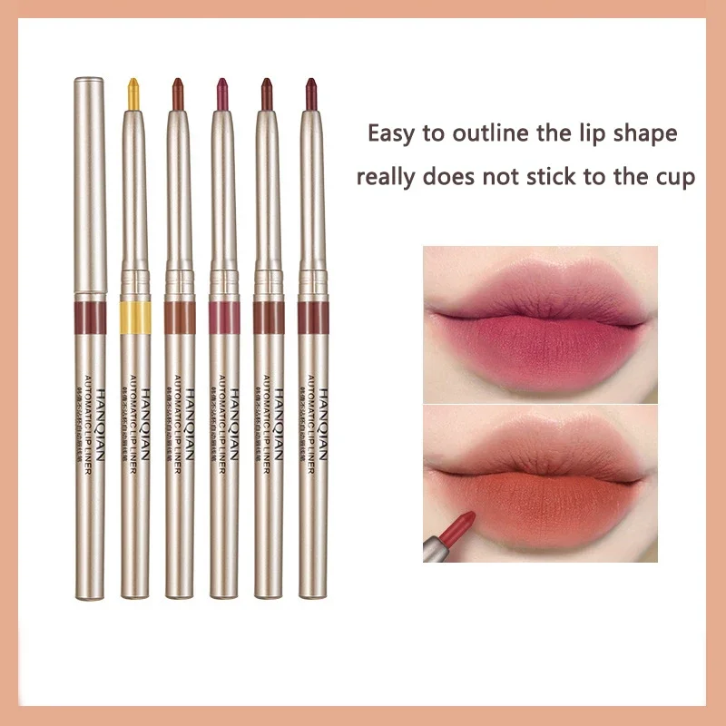 Lip liner pencil,lip liner,lipliner pencil,lipstick pencil Automatic Rotary Lip Liner Easy Makeup Colour Lipstick Pencil Waterproof Long-lasting Matte Lipsticks Portable Girls Cosmetics