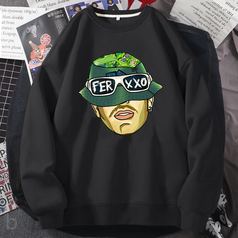 FerxxoSudadera con capucha para hombre y mujer, suéter de rapero