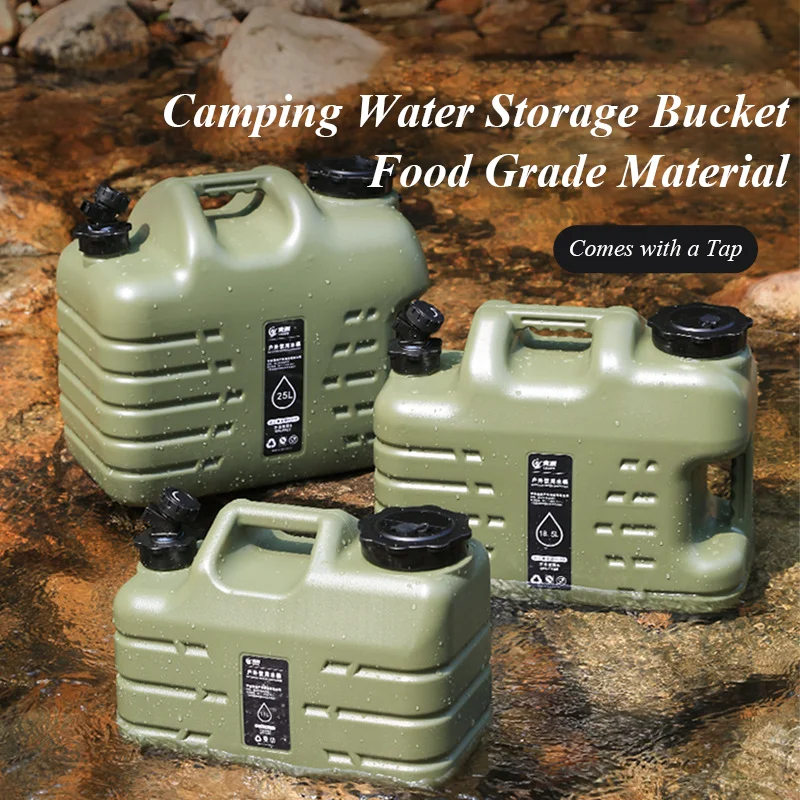 Camping Water Container with Spigot Large Water Storage Containers Military  Green Water Tank, BPA Free Portable Emergency - AliExpress