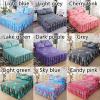 Ruffle Skirt Bedspread Home Textile Printed Bed Skirt Bedroom Coverlets Bedspreads Sheets Dust Cover Bedding  3PCS/Set 4