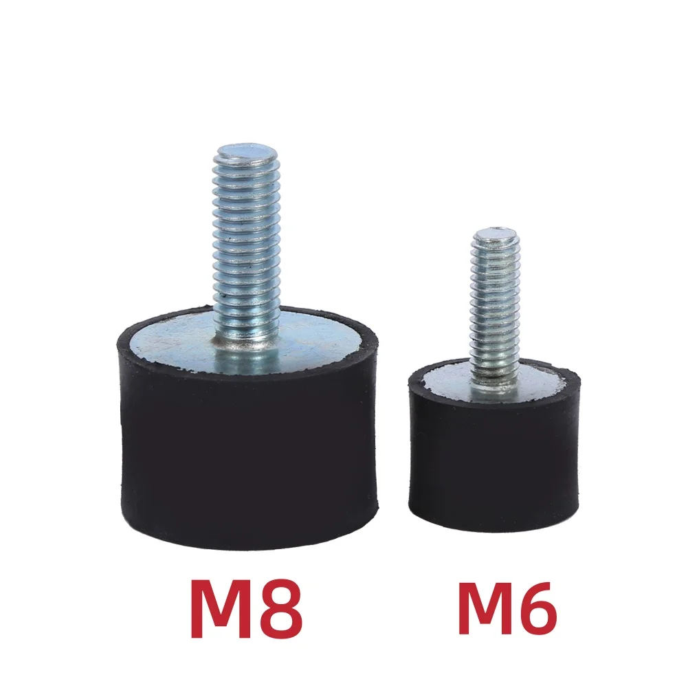 Shock Absorber Buffer Shock Absorber Shock Absorber Insulator Shock Absorber Protector Shock Absorber Cushion Shock Absorbing Tower Parts 4Pcs M8 M6 Male To Female Thread Rubber Shock Absorber Crash Pad Damper Bobbin Mount Anti Vibration Isolator Auto Repair Tools