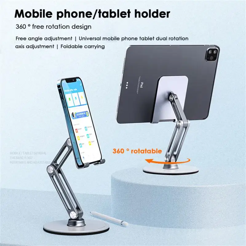 

RYRA Tablet Stand Adjustable Aluminum Alloy Phone Stand Stand 17 Inch Portable Fold Holder 360°Cooling Bracket For IPhone IPad