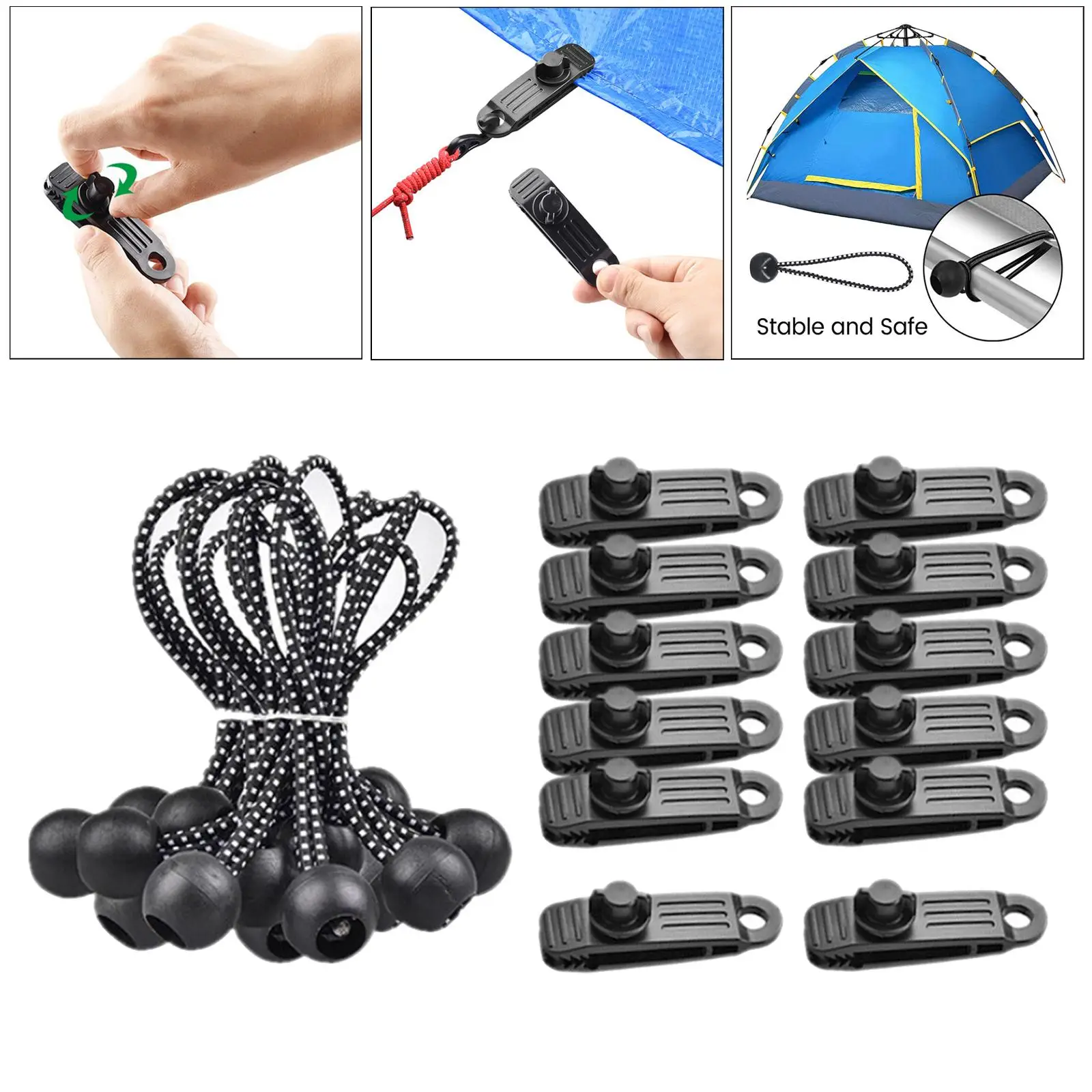 Tarp Clips Lock Grip Tarp Clamps Tent Fasteners Clips Holder