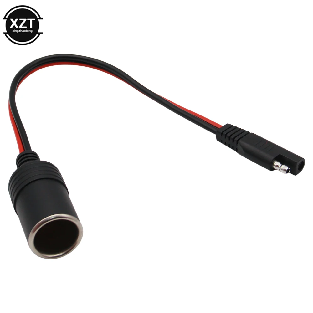 

Female Cigarette Lighter Socket to Sae with Sae 2 Pin Quick Release Disconnect Connector Plug 12V 24V 14AWG 30CM Extension Cable