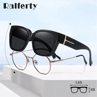 Ralferty Oversize Sunglasses Overlay Polarized UV400 Anti UVA UVB TR90 Light Weight Can Cover On Glasses Driver Shades Women 1
