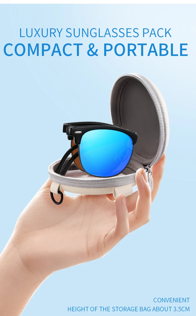 Foldable Polarised Sunglasses For Men And Women, Ultra-light Style_voghion.com