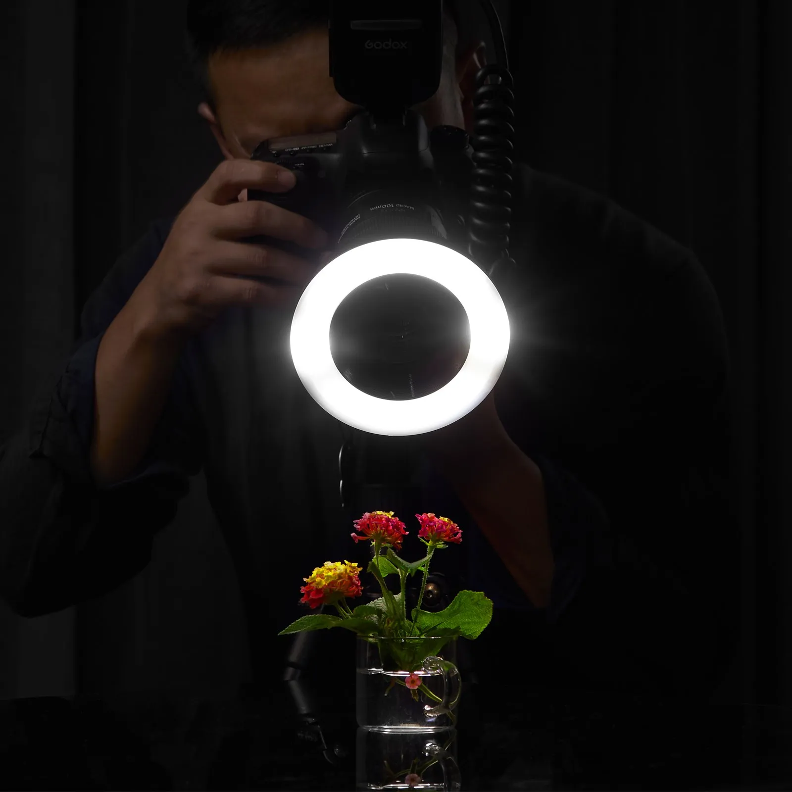 Godox MF-R76 RING76 5000K Macro LED Ring Light Speedlite Flash Light for Sony Canon Nikon Camera 5D 6D 7D 60D 70D 80D D850 A7MIV 3