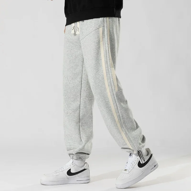 Big Tall Men Pants 200 Cm 190cm Extra Long Length Trouser Male  Straight Leg Sweatpants Winter Autumn Fleece Warm Lengthen 120cm 3