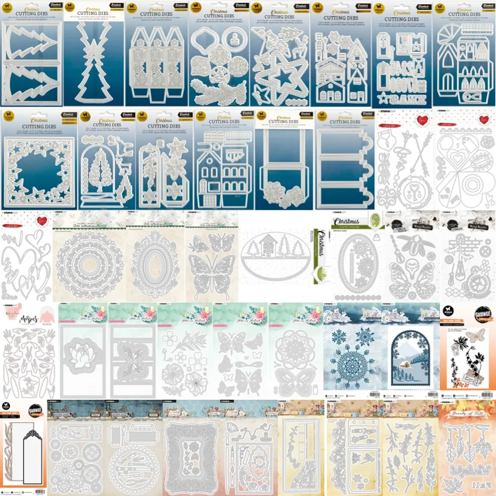 Christmas Metal Cutting Frame Lotus and Gear dies DIY Scrapbooking Paper Making Crafts Cuts