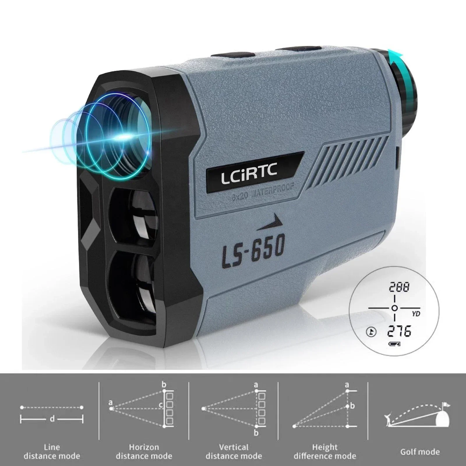 Garden Indoor Range Finder Monocular 1 Set 5 Modes 5-650m ABS Accessories Lightweight Parts Superior Resolution