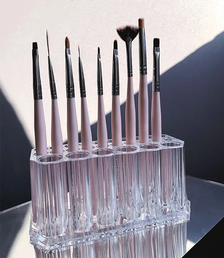 Clear Acrylic Makeup Brush Organizer Eyebrow Pencils Eyeliner Holder