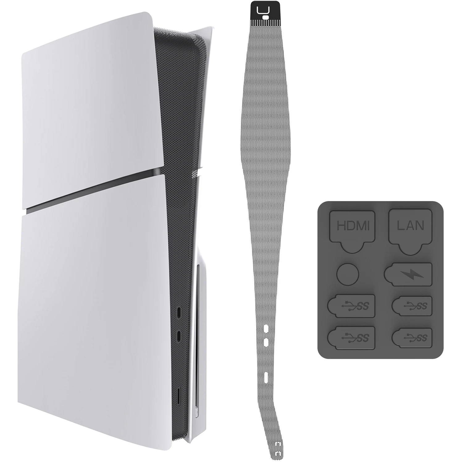 Couvercle De Filtre Anti-poussière Latéral Pour Console PS5 Slim, Filet Anti-poussière Et évents De Reoidissement, Maille Anti-saleté