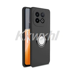 Enhanced Shockproof Phone Case with Back Ring Holder Bracket - Original Design for IQOO Z10 Turbo (Ring Case Black)