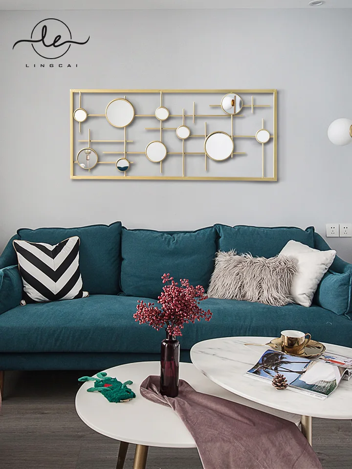 Tiardey Hangende muur spiegel met Boho Fringe ronde decoratieve spiegel voor appartement woonkamer slaapkamer home decor-kat stijl