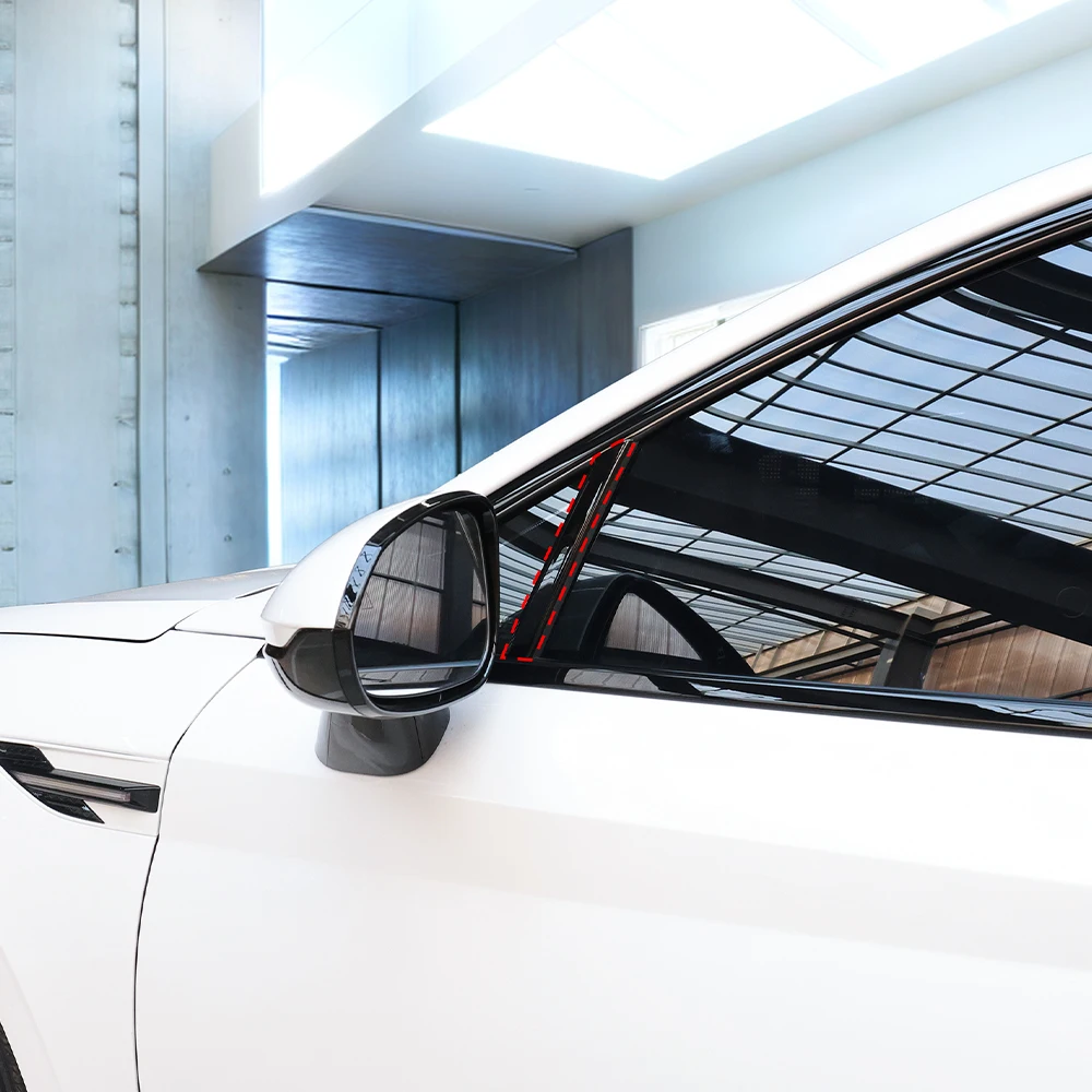 현대 소나타 12PCS ABS 자동차 창문 장식 스트립 버튼 사이드 패널 커버 트림 D-필러 윈도우 프레임 외부 액세서리