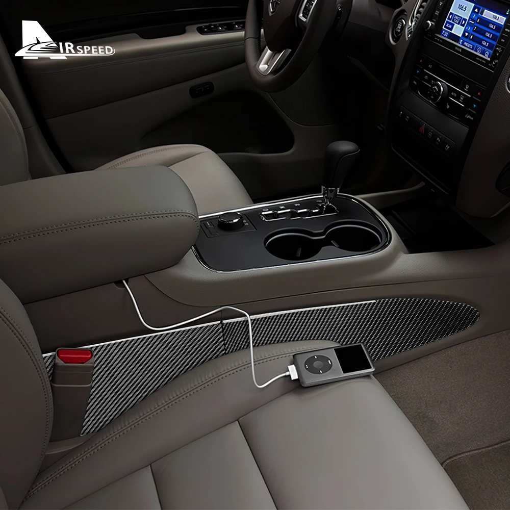 

Real Carbon Fiber Sticker For Dodge Durango 2011-2020 Car Side Stick of Gear Shift Panel Stickers Interior Accessories