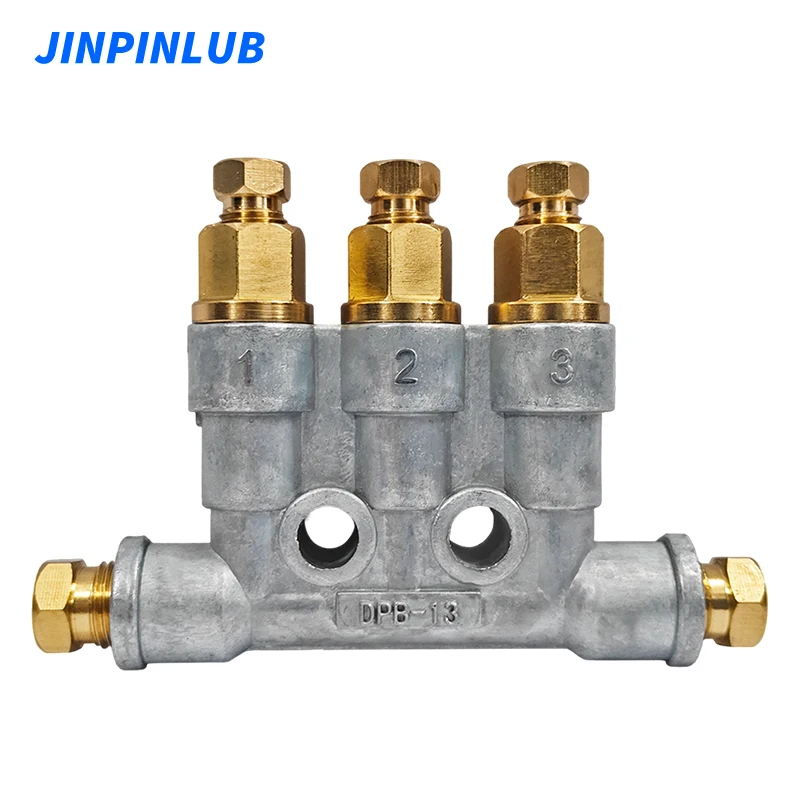 JINPINLUB DPB13 แรงดันหล่อลื่น Divider น้ํามันหล่อลื่นวาล์ววัดแสงสําหรับปริมาตรระบบหล่อลื่น 1